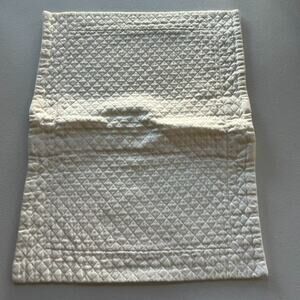 RESTORATION HARDWARE DIAMOND MATELASSE 15" x 19" Pillow Sham Cover Ivory Cream